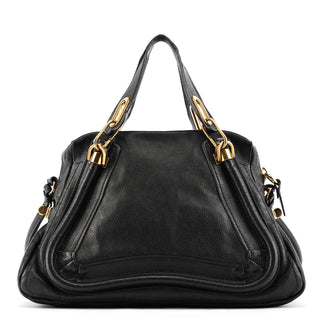 Chloé Black Leather Paraty 2-Way Bag