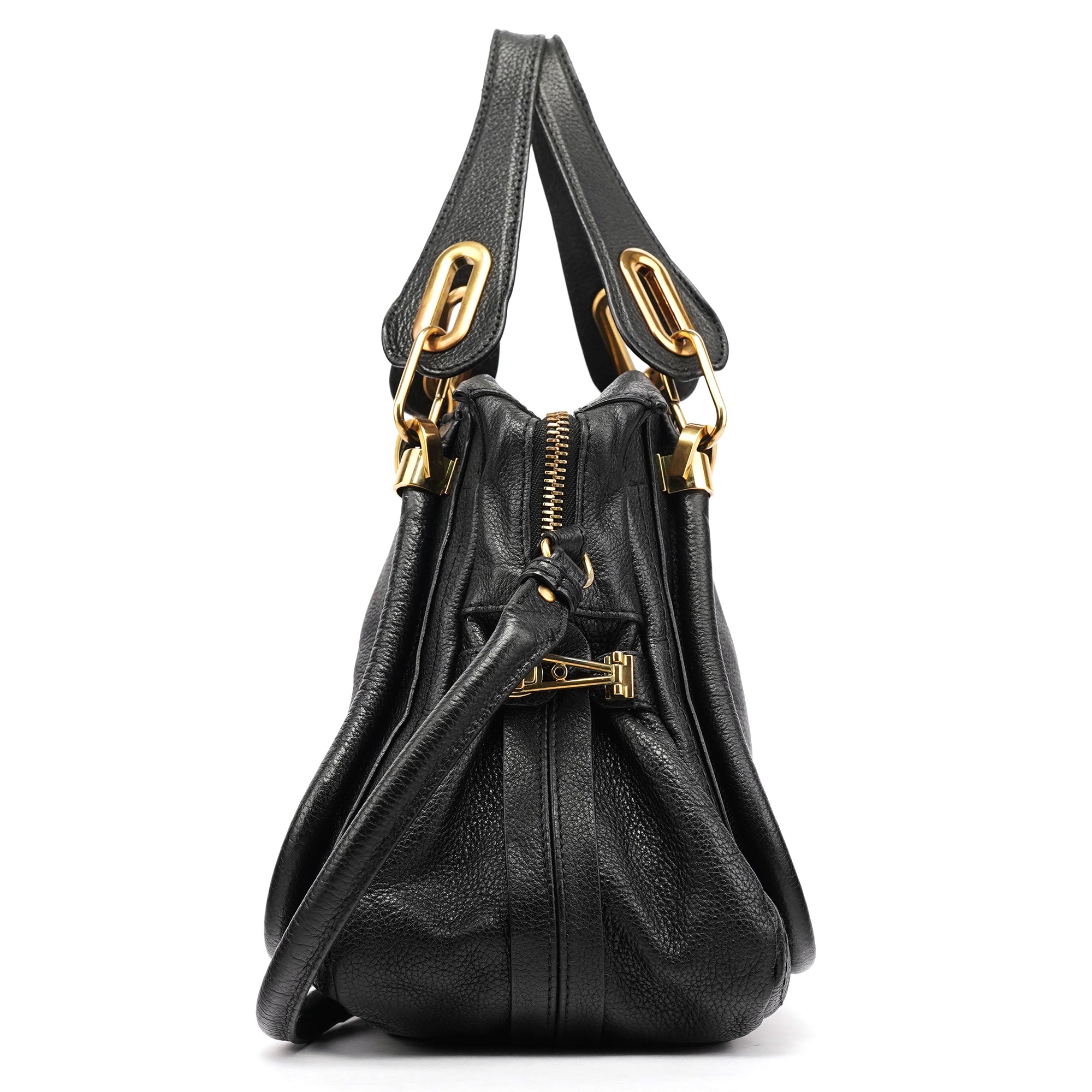 Chloé Black Leather Paraty 2-Way Bag