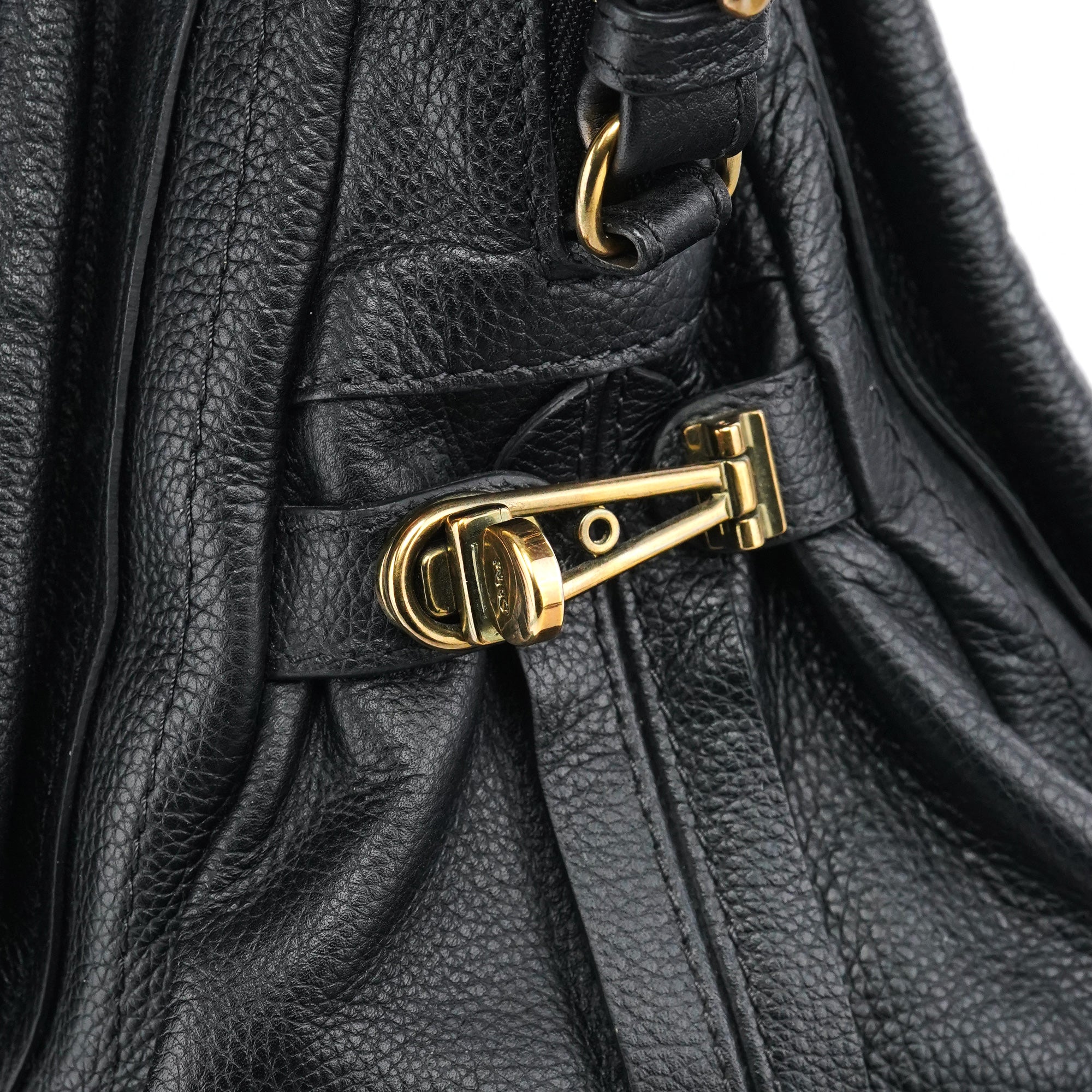 Chloé Sac deux portés Paraty en cuir noir