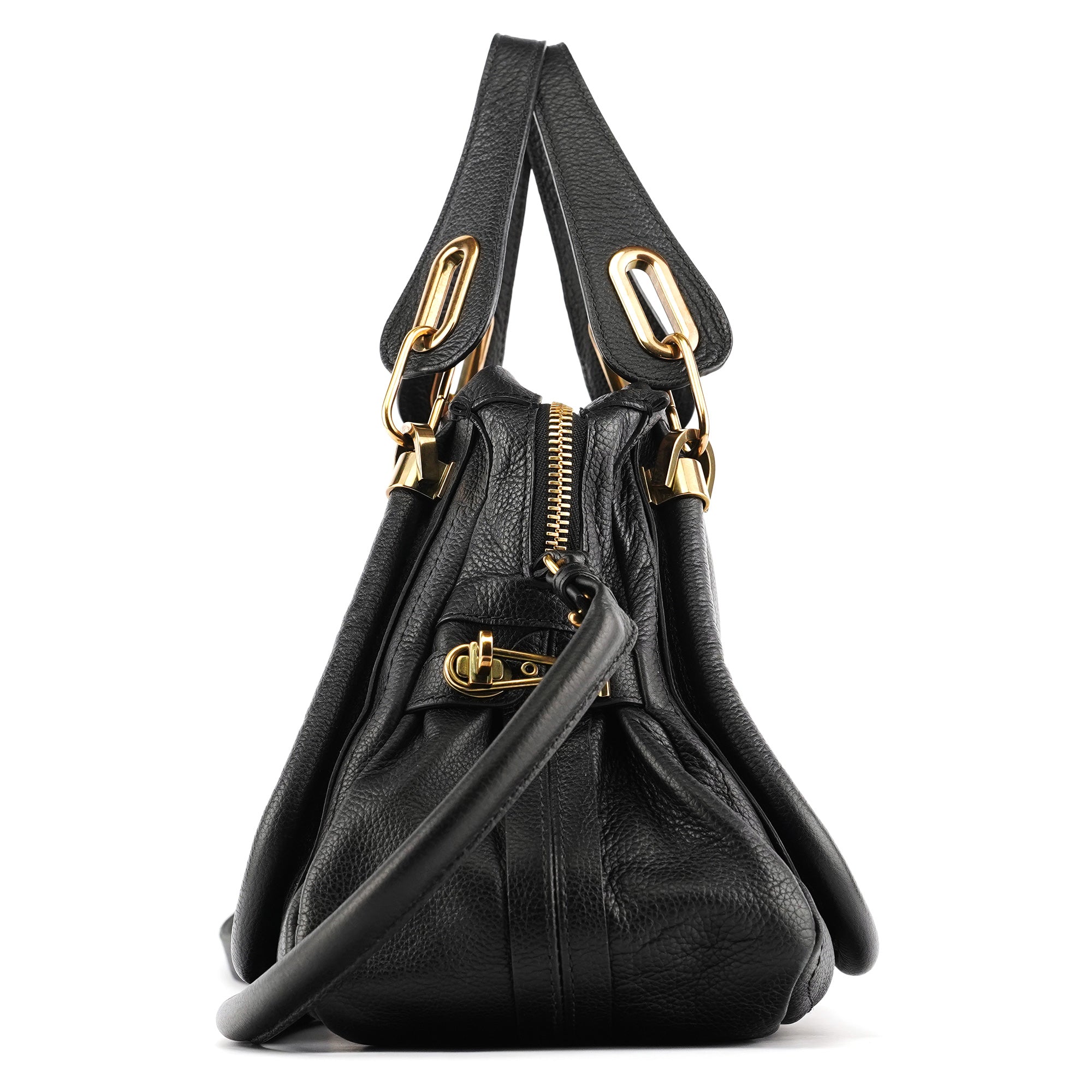 Chloé Sac deux portés Paraty en cuir noir