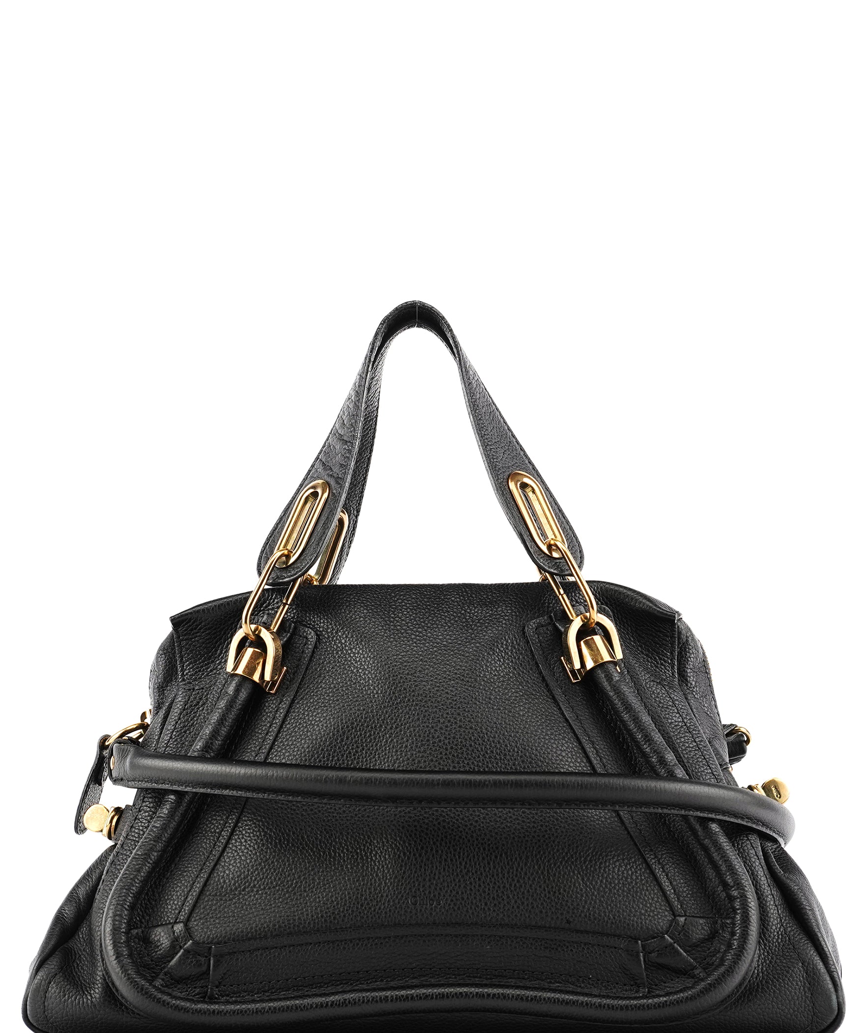Chloé Black Leather Paraty 2-Way Bag