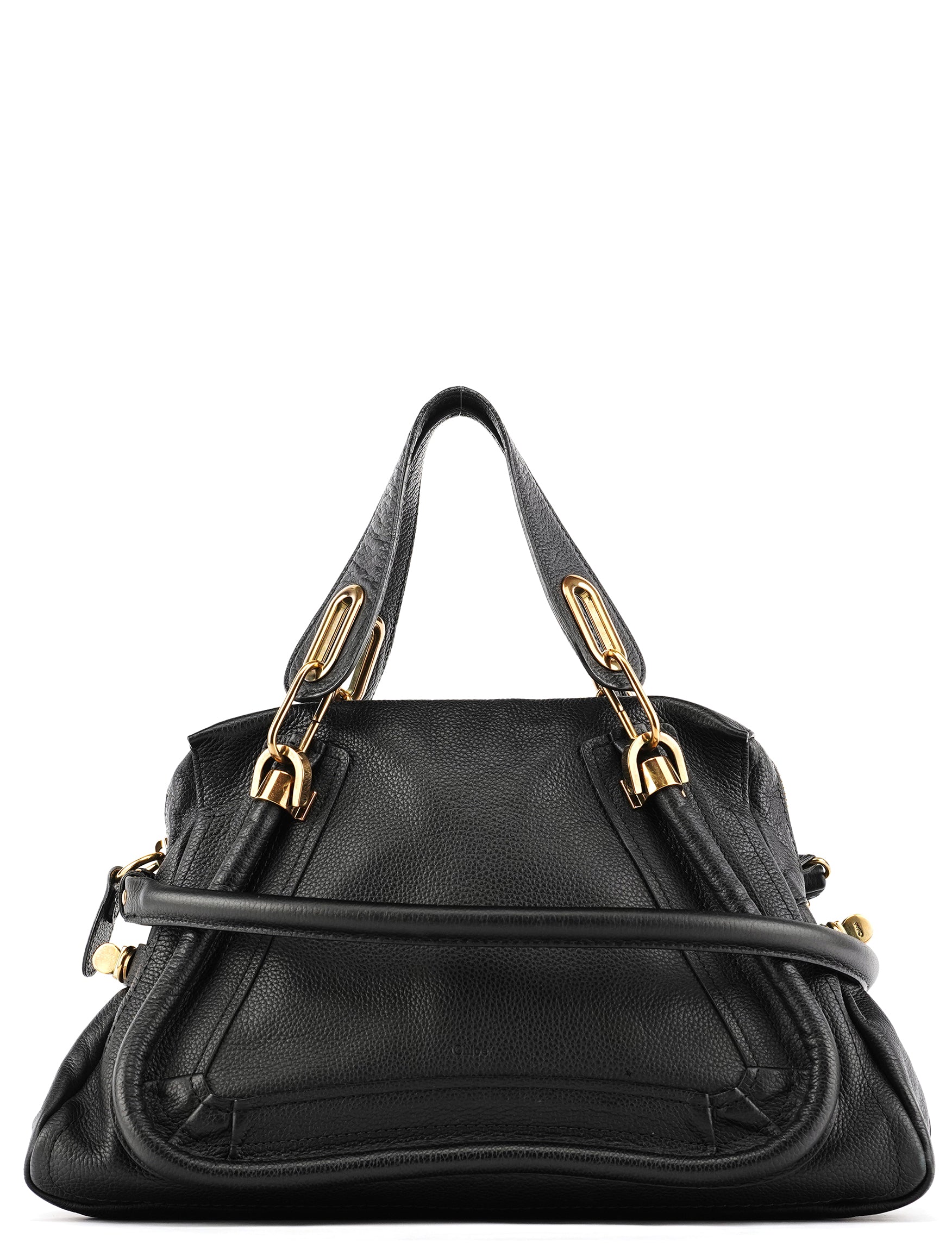Chloé Sac deux portés Paraty en cuir noir