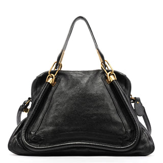 Chloé Black Leather Paraty 2-Way Bag