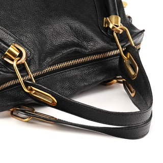 Chloé Black Leather Paraty 2-Way Bag