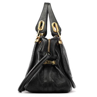 Chloé Black Leather Paraty 2-Way Bag