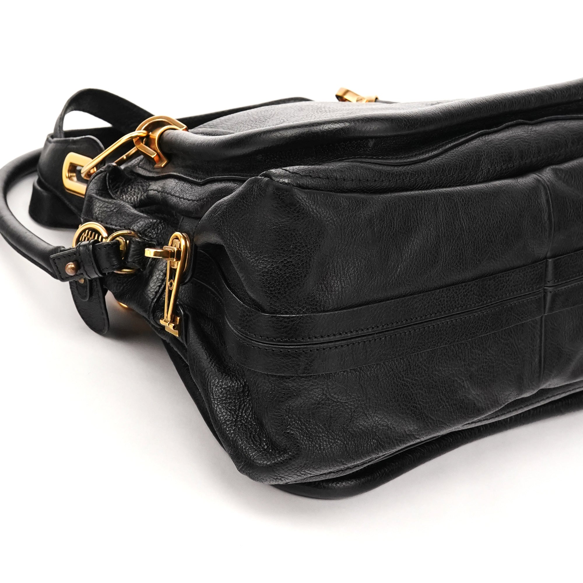 Chloé Sac deux portés Paraty en cuir noir