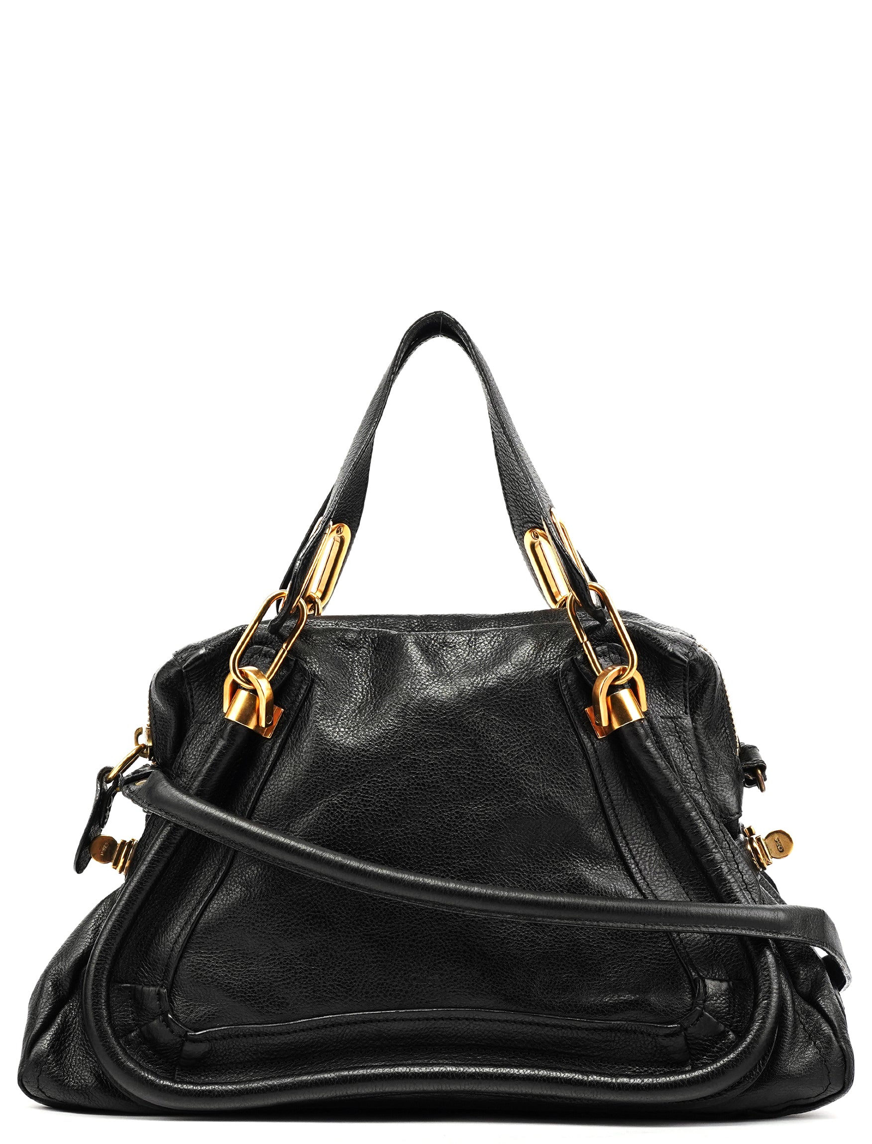 Chloé Sac deux portés Paraty en cuir noir
