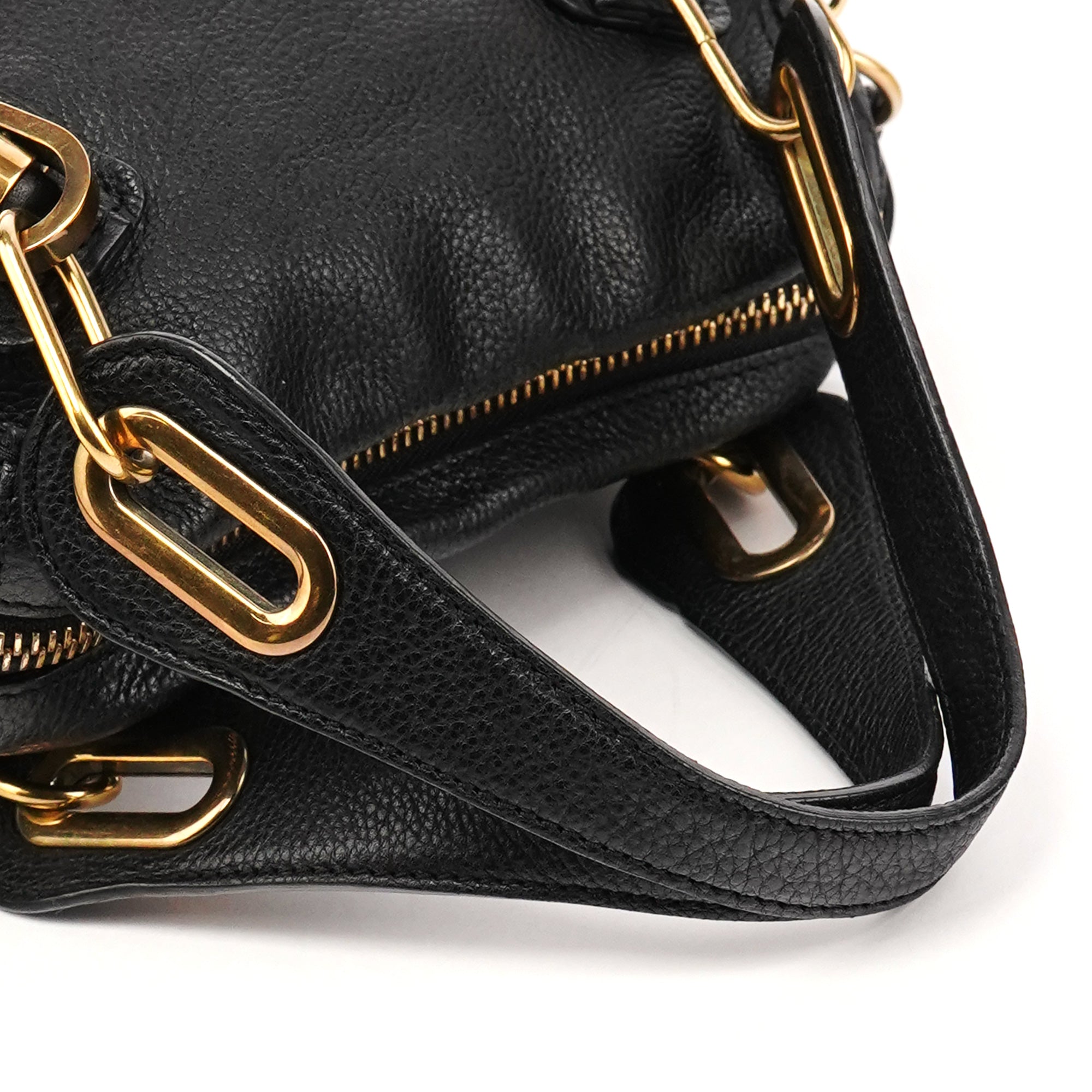 Chloé Black Leather Paraty 2-Way Bag