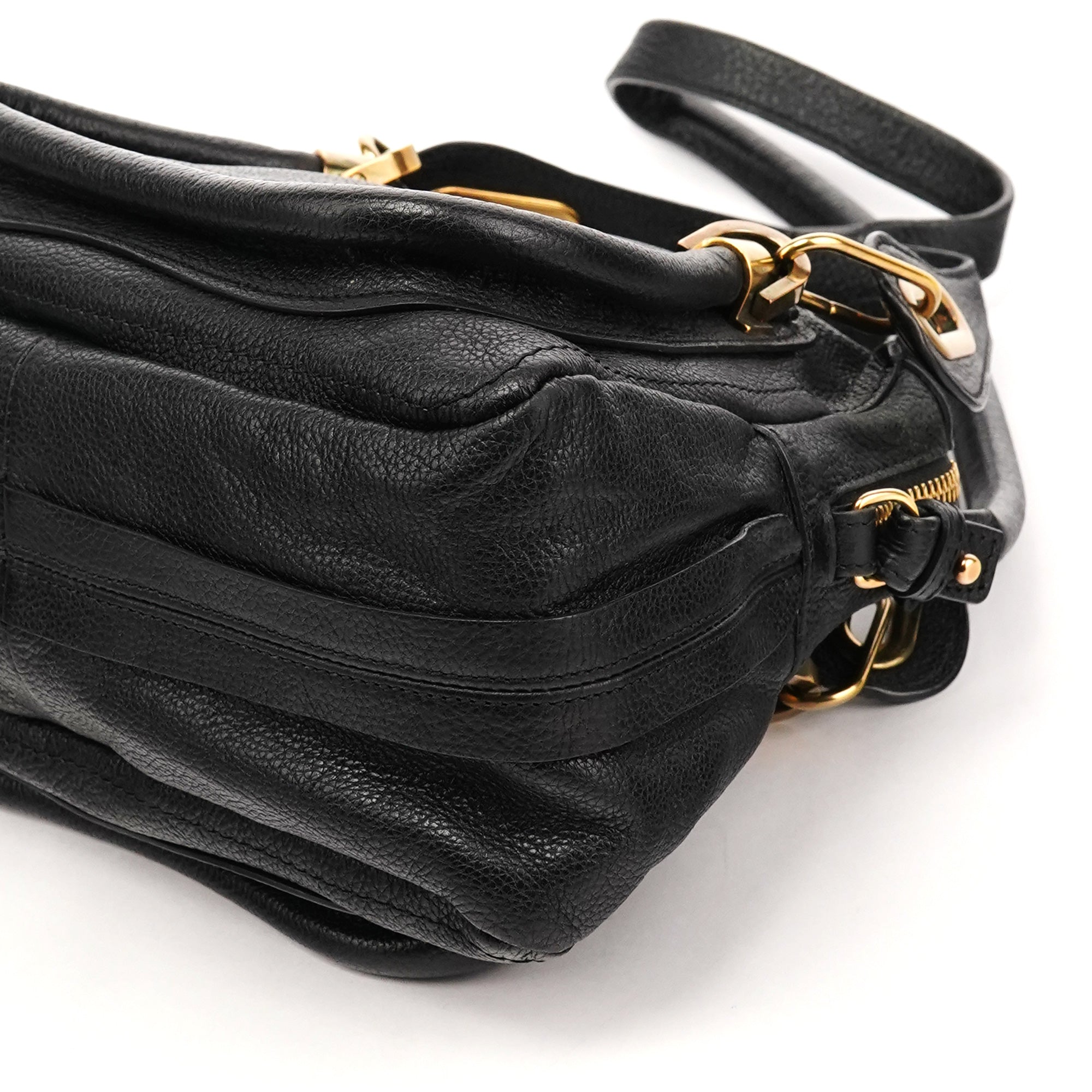 Chloé Black Leather Paraty 2-Way Bag