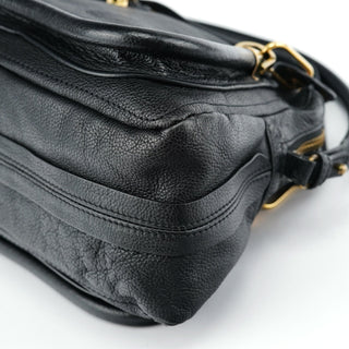 Chloé Black Leather Paraty 2-Way Shoulder Bag