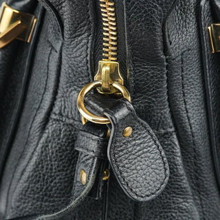 Chloé Black Leather Paraty 2-Way Shoulder Bag