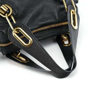 Chloé Black Leather Paraty 2-Way Shoulder Bag