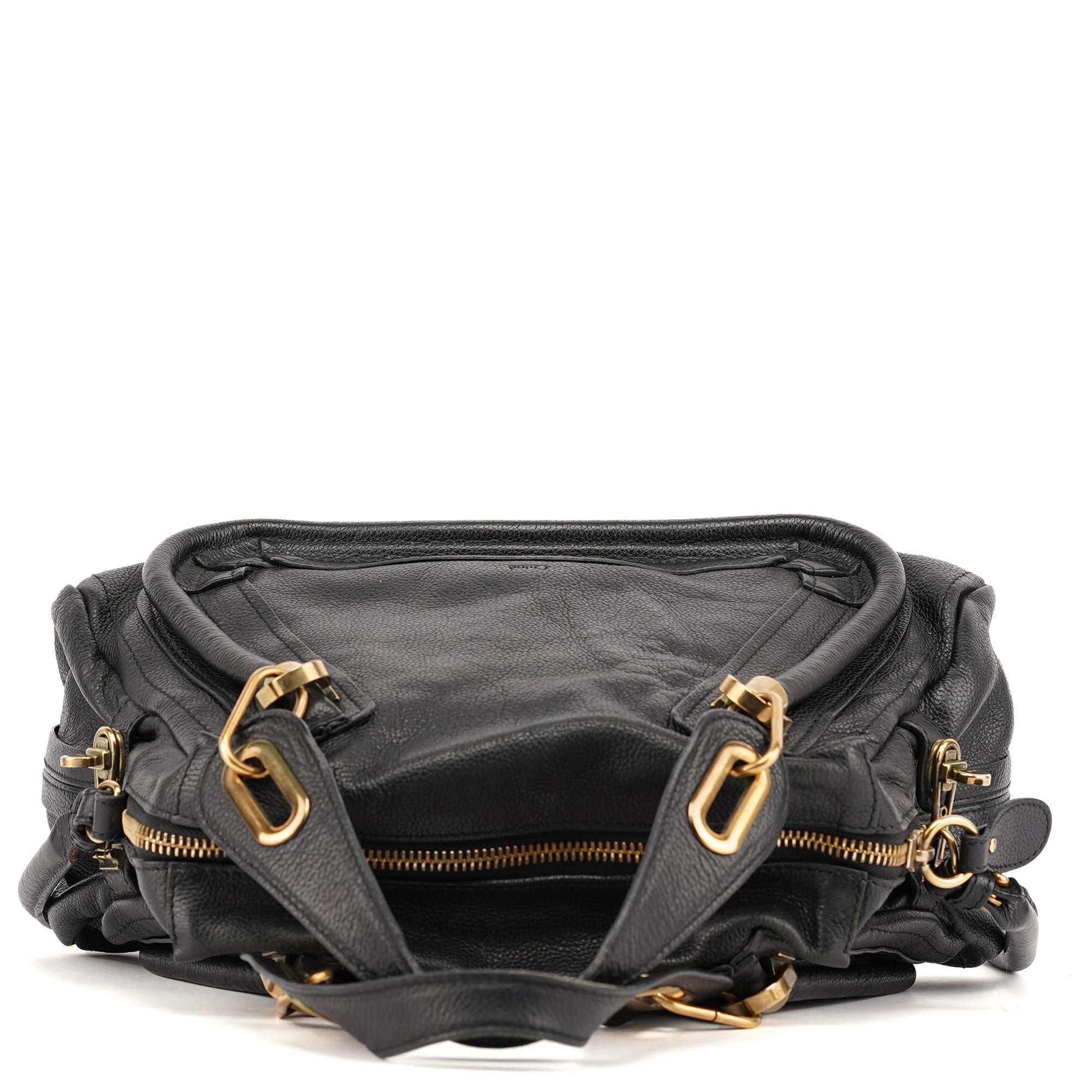 Chloé Black Leather Paraty 2-Way Shoulder Bag