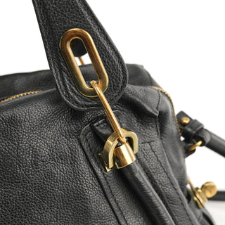 Chloé Black Leather Paraty 2-Way Shoulder Bag