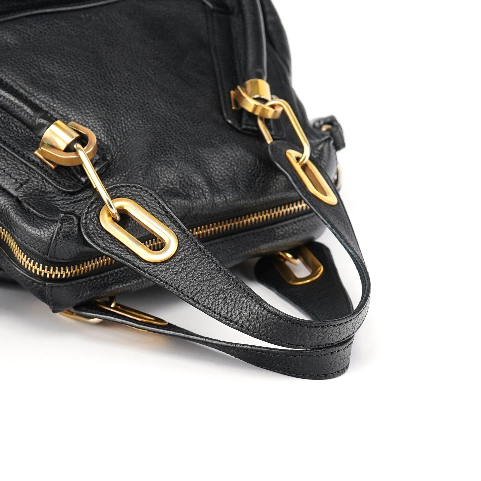 Chloé Sac deux portés Paraty en cuir noir