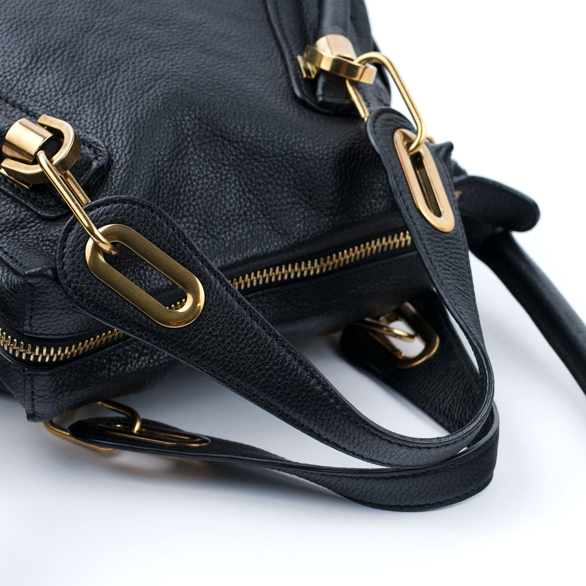 Chloé Sac deux portés Paraty en cuir noir