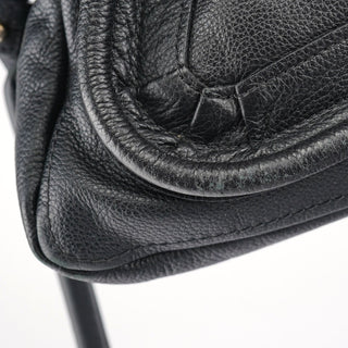 Chloé Black Leather Paraty 2-Way Shoulder Bag