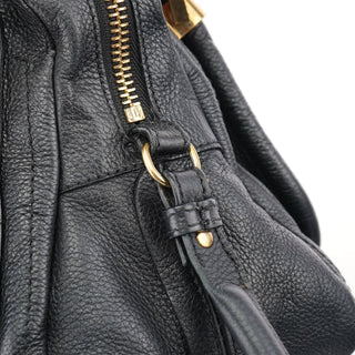 Chloé Black Leather Paraty 2-Way Shoulder Bag