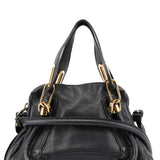 Chloé Black Leather Paraty 2-Way Shoulder Bag