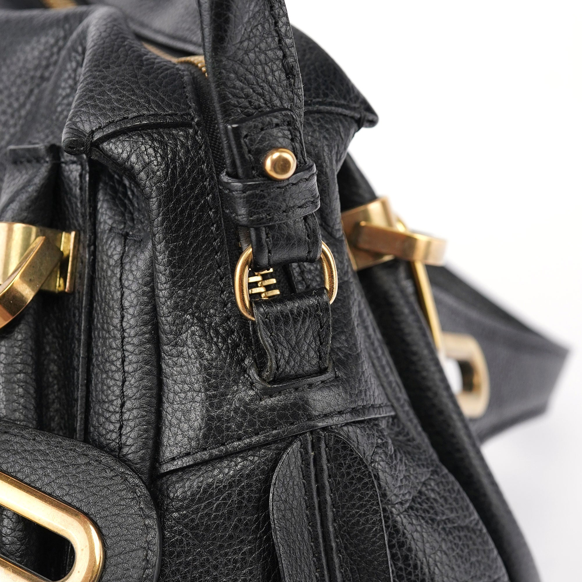 Chloé Sac deux portés Paraty en cuir noir
