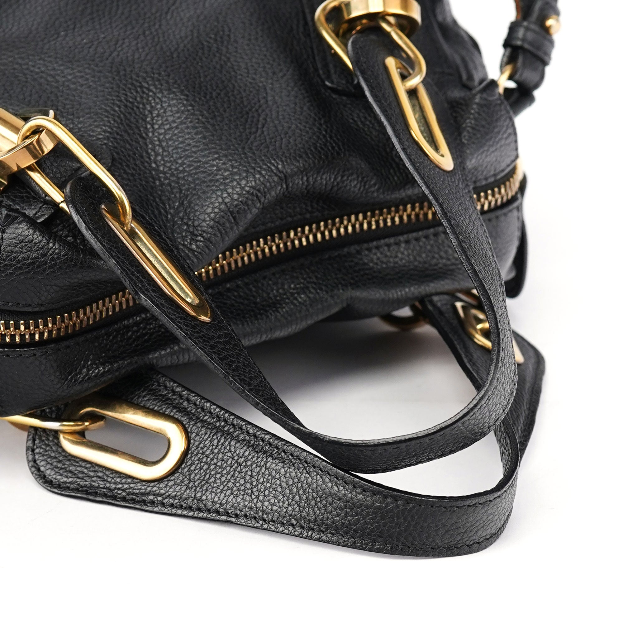 Chloé Sac deux portés Paraty en cuir noir