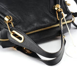 Chloé Sac deux portés Paraty en cuir noir