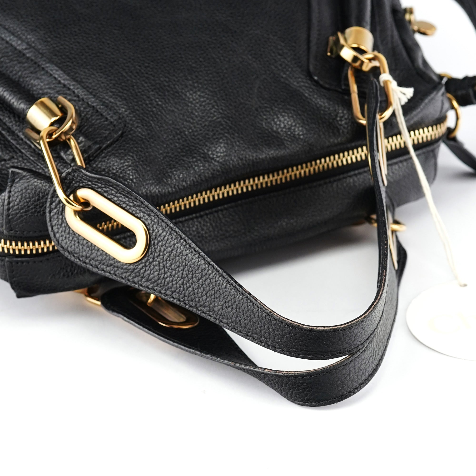 Chloé Sac deux portés Paraty en cuir noir