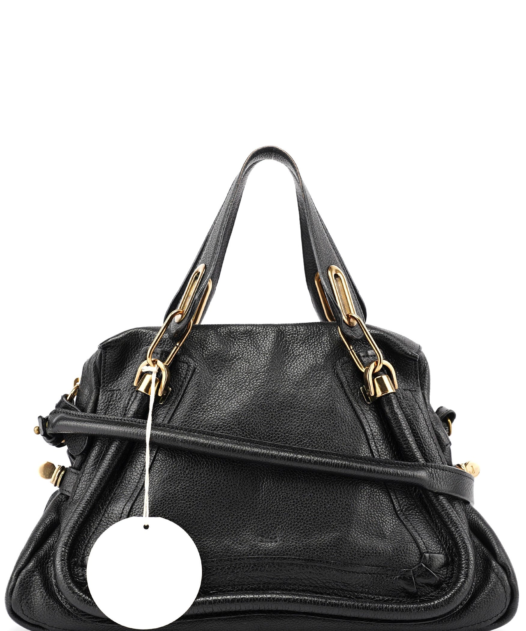 Chloé Black Leather Paraty 2-Way Shoulder Bag