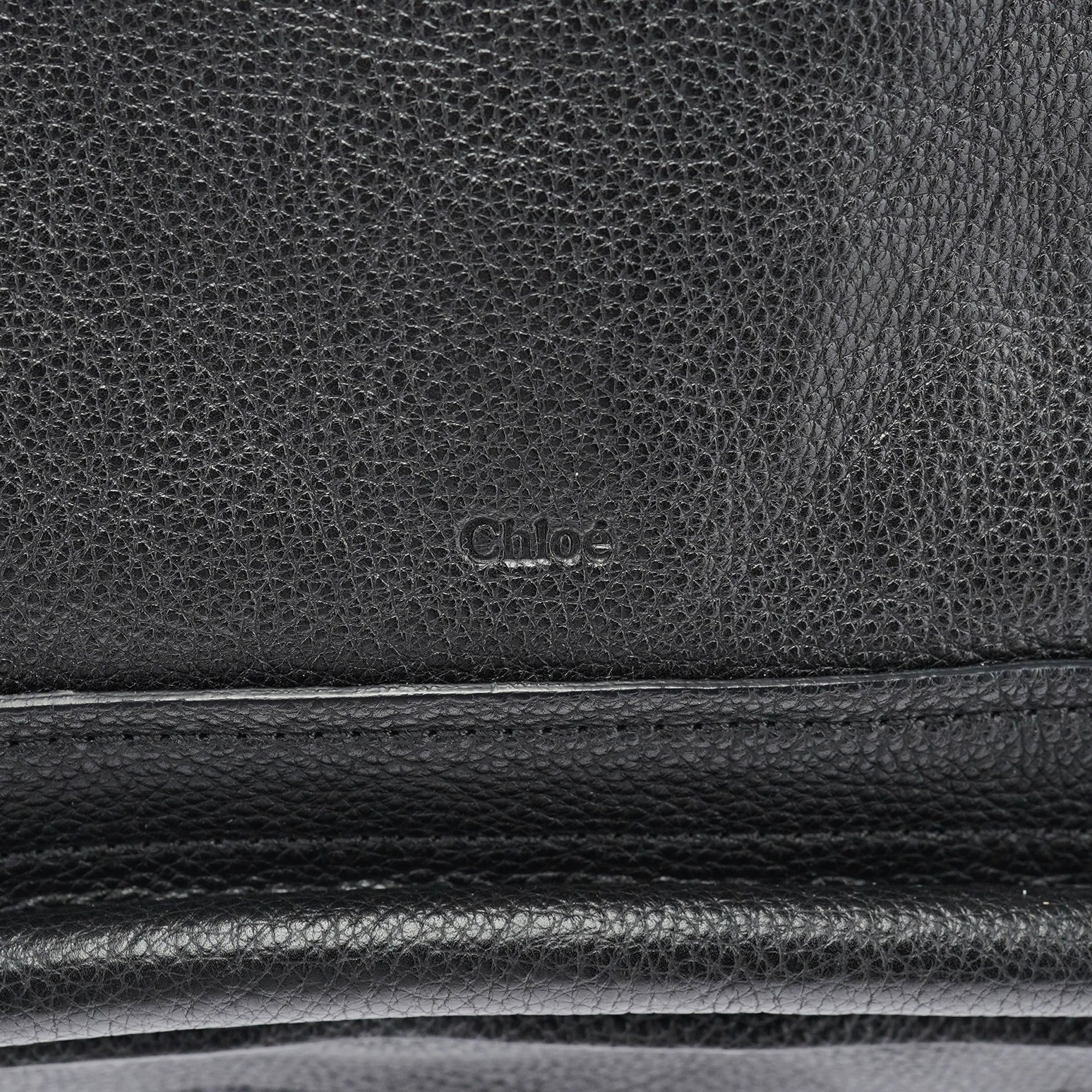 Chloé Black Leather Paraty 2-Way Shoulder Bag