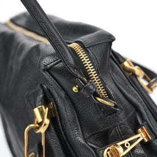 Chloé Black Leather Paraty 2-Way Shoulder Bag