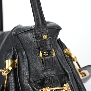 Chloé Black Leather Paraty 2-Way Shoulder Bag