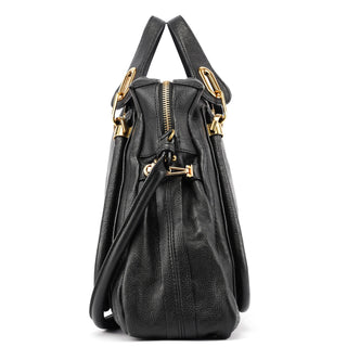 Chloé Black Leather Paraty 2-Way Shoulder Bag