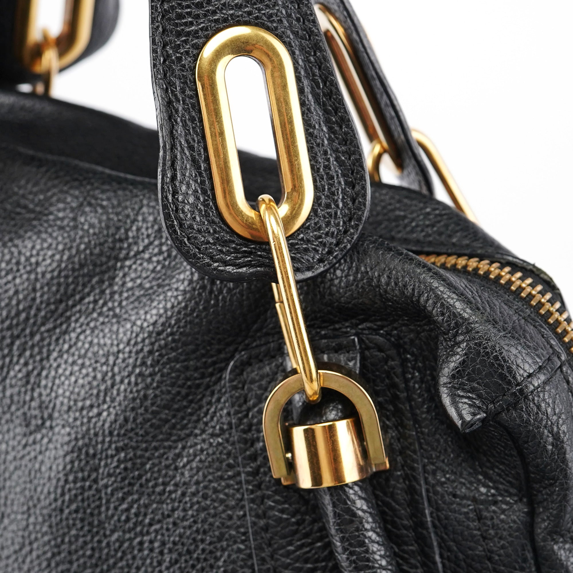 Chloé Sac deux portés Paraty en cuir noir