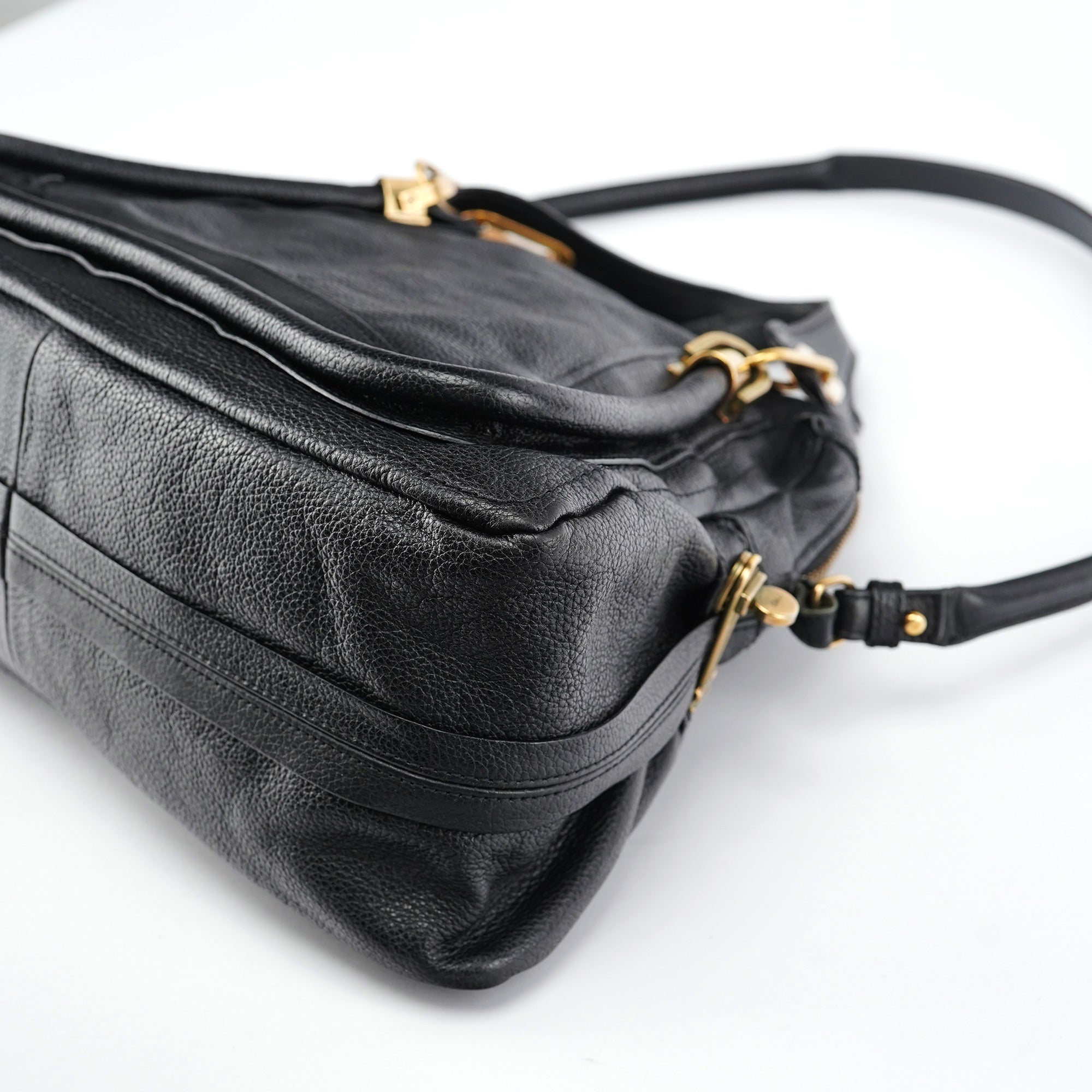 Chloé Sac deux portés Paraty en cuir noir