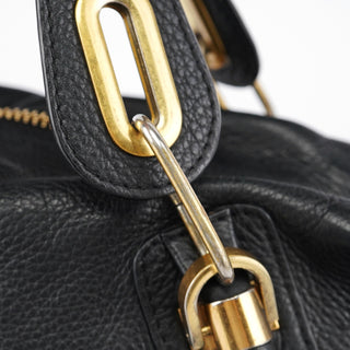 Chloé Black Leather Paraty 2-Way Shoulder Bag