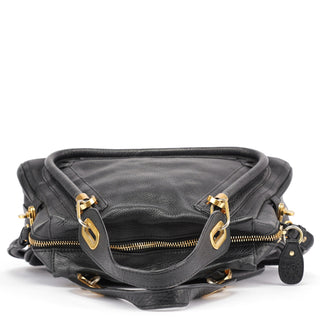 Chloé Black Leather Paraty 2-Way Shoulder Bag