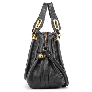 Chloé Black Leather Paraty 2-Way Shoulder Bag