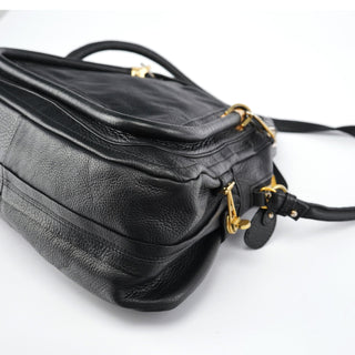Chloé Black Leather Paraty 2-Way Shoulder Bag