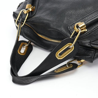 Chloé Black Leather Paraty 2-Way Shoulder Bag