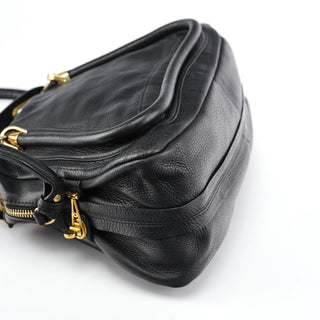 Chloé Black Leather Paraty 2-Way Shoulder Bag