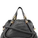 Chloé Black Leather Paraty 2-Way Shoulder Bag