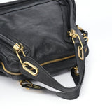 Chloé Black Leather Paraty 2-Way Shoulder Bag