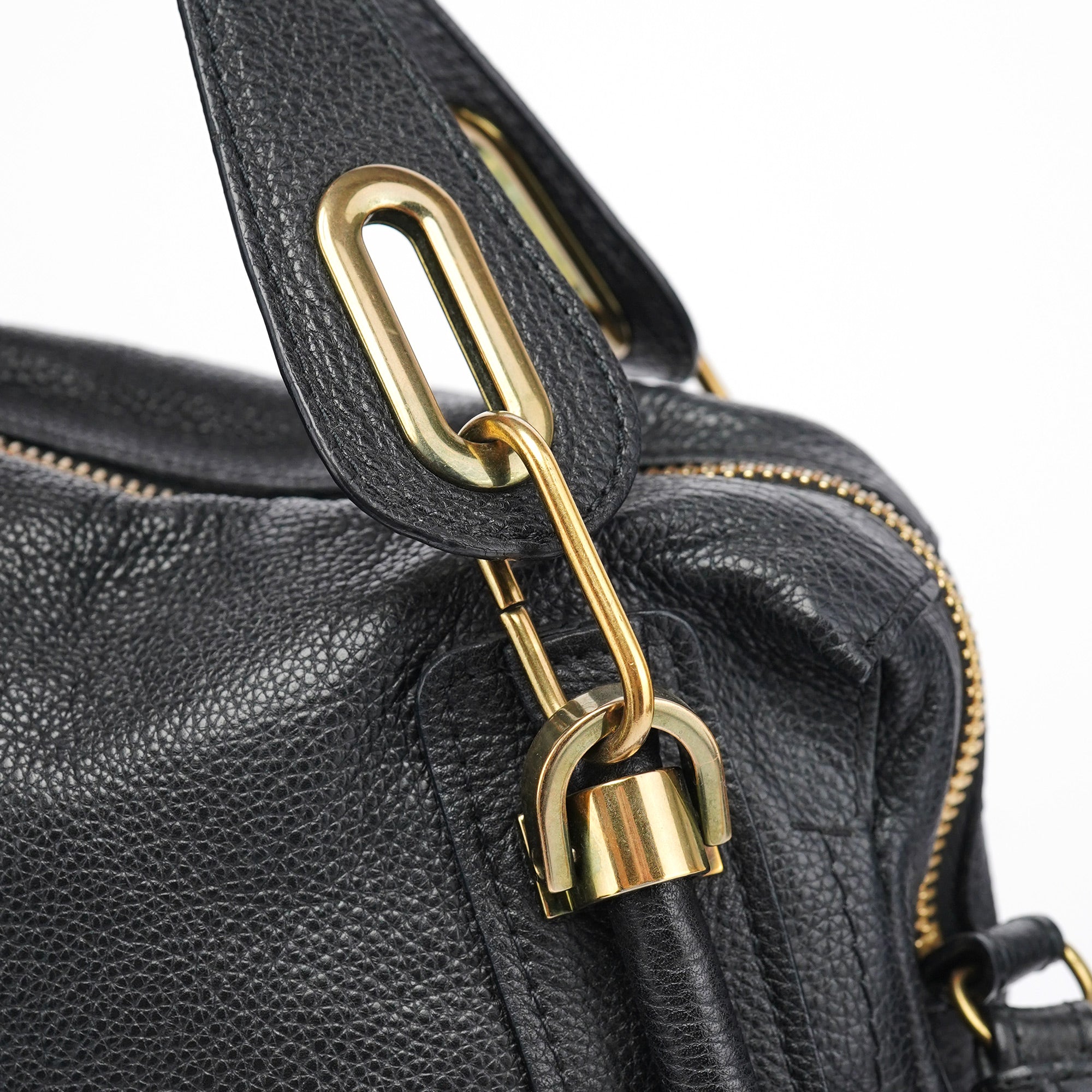 Chloé Black Leather Paraty 2-Way Shoulder Bag