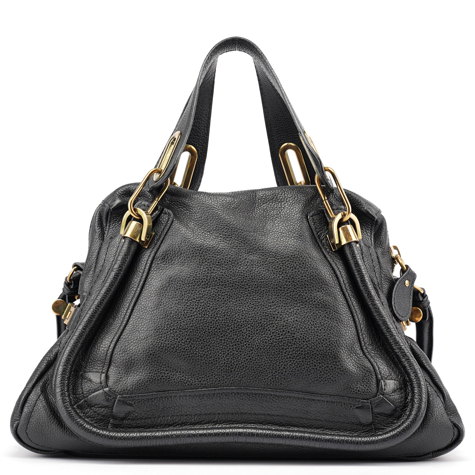 Chloé Black Leather Paraty 2-Way Shoulder Bag