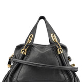 Chloé Black Leather Paraty 2-Way Shoulder Bag