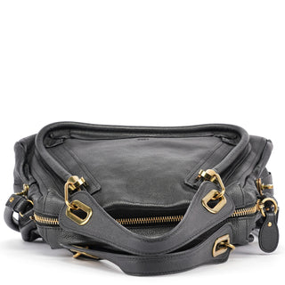 Chloé Black Leather Paraty 2-Way Shoulder Bag