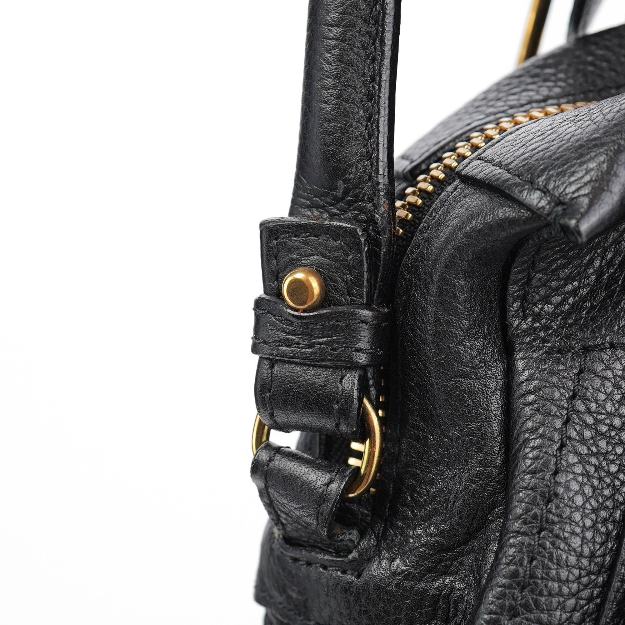 Chloé Black Leather Paraty 2-Way Shoulder Bag