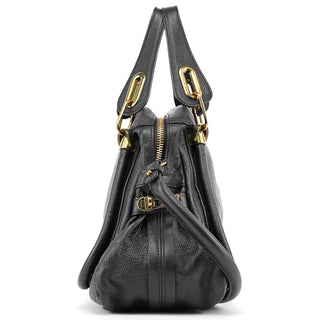 Chloé Black Leather Paraty 2-Way Shoulder Bag