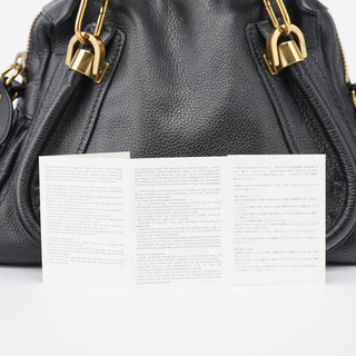 Chloé Black Leather Paraty 2-Way Shoulder Bag
