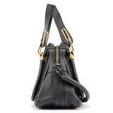 Chloé Black Leather Paraty 2-Way Shoulder Bag